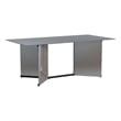 Emery 76-inch Rectangular Mirrored Dining Table Silver