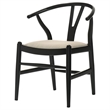 Crestmont Wood Wishbone Dining Side Chair Black