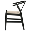 Crestmont Wood Wishbone Dining Side Chair Black