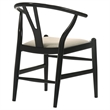Crestmont Wood Wishbone Dining Side Chair Black