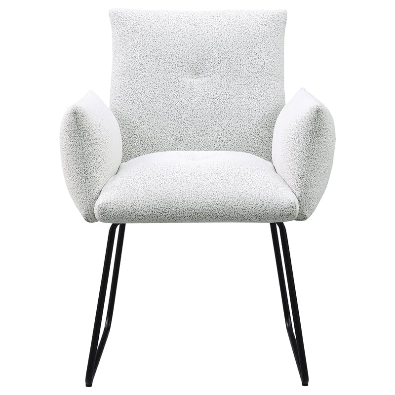 Ackland Upholstered Dining Arm Chair Light Grey