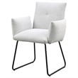 Ackland Upholstered Dining Arm Chair Light Grey