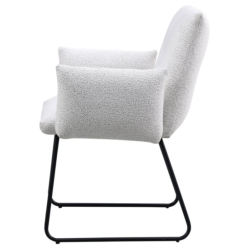 Ackland Upholstered Dining Arm Chair Light Grey