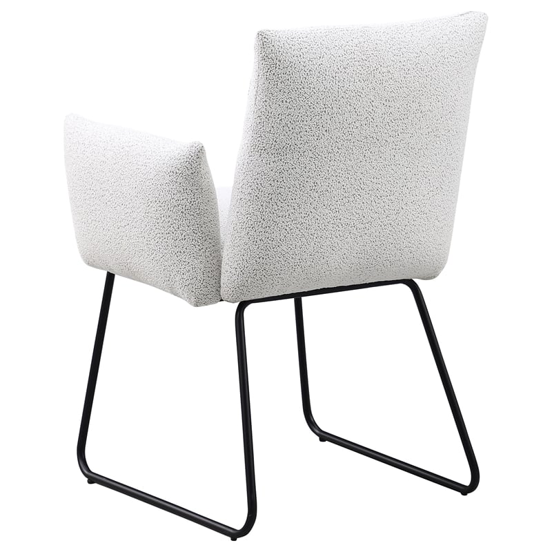 Ackland Upholstered Dining Arm Chair Light Grey