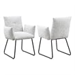Ackland Upholstered Dining Arm Chair Light Grey
