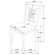 Coaster Appleton Farmhouse Wood Dining Side Chair in Distressed White