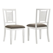 Coaster Appleton Farmhouse Wood Dining Side Chair in Distressed White