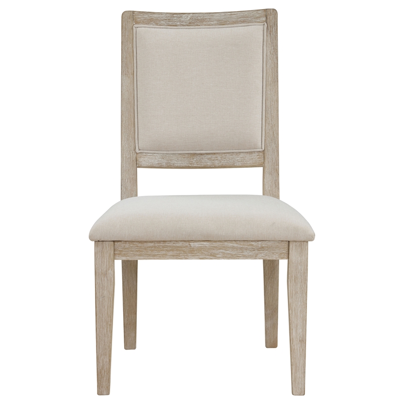 Trofello Cushioned Dining Side Chair White Washed