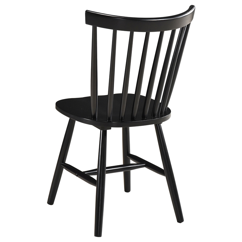 Hollyoak Windsor Wood Dining Side Chair Black