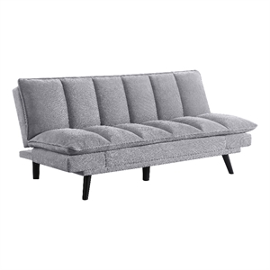 coaster laredo fabric upholstered tufted convertible sofa bed in gray
