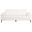 Coaster Jessel Chenille Fabric Upholstered Track Arm Sofa in Ivory