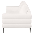 Coaster Jessel Chenille Fabric Upholstered Track Arm Sofa in Ivory