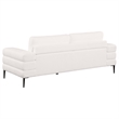 Coaster Jessel Chenille Fabric Upholstered Track Arm Sofa in Ivory
