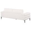 Coaster Jessel Chenille Fabric Upholstered Track Arm Sofa in Ivory