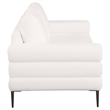 Coaster Jessel Chenille Fabric Upholstered Track Arm Sofa in Ivory
