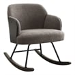 Paige Boucle Upholstered Mid Back Rocking Chair Taupe