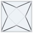 Brittania Square Glass Top Geometric End Table Nickel