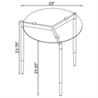 Rosalie Round Smoked Glass Top End Table Grey