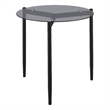 Rosalie Round Smoked Glass Top End Table Grey