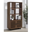 Maddox 71-inch 3-shelf Cabinet Bookcase Walnut