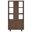 Maddox 71-inch 3-shelf Cabinet Bookcase Walnut