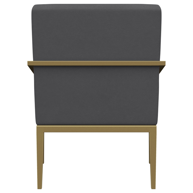 Kirra Upholstered Metal Arm Accent Chair Dark Grey