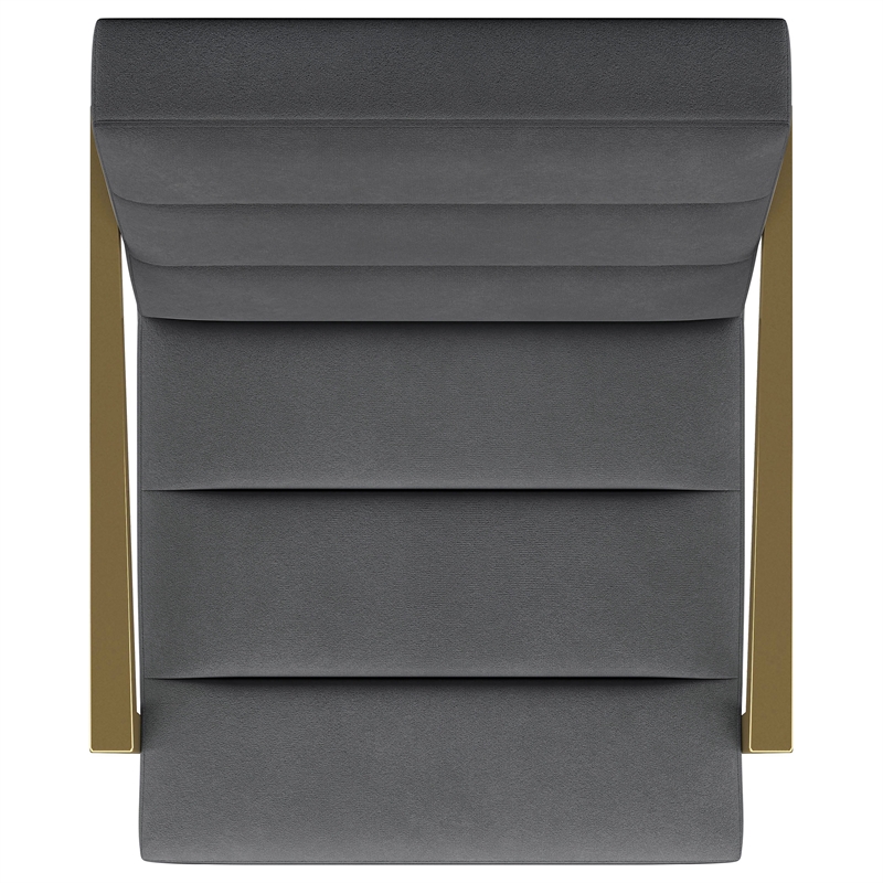 Kirra Upholstered Metal Arm Accent Chair Dark Grey