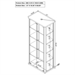 Aero 5-shelf Display Curio Cabinet with LED Lighting White