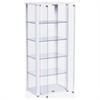Aero 5-shelf Display Curio Cabinet with LED Lighting White