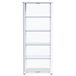 Aero 5-shelf Display Curio Cabinet with LED Lighting White