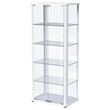 Aero 5-shelf Display Curio Cabinet with LED Lighting White