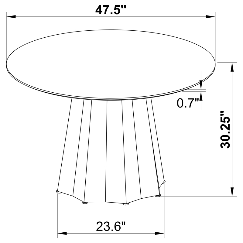 Coaster Camden 5-Piece Round Faux Marble Top Metal Dining Table Set in Black