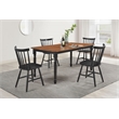 Hollyoak 5-piece Rectangular Dining Set Walnut and Black