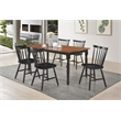 Hollyoak 7-piece Rectangular Dining Set Walnut and Black