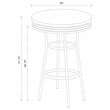 Retro 3-piece Round 1950s Bistro Pub Bar Table Set Black