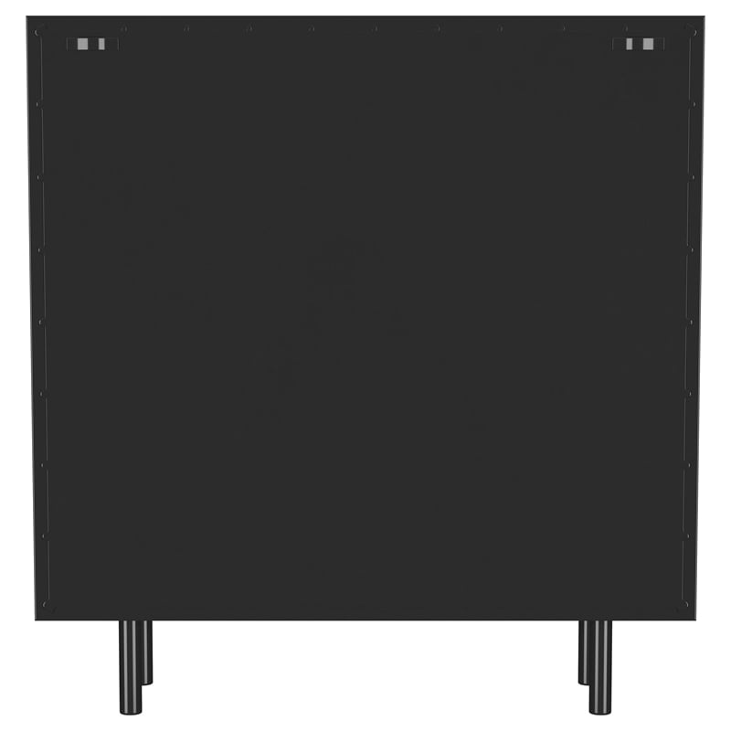Dalia 2-door Accent Storage Cabinet with Shelving Black