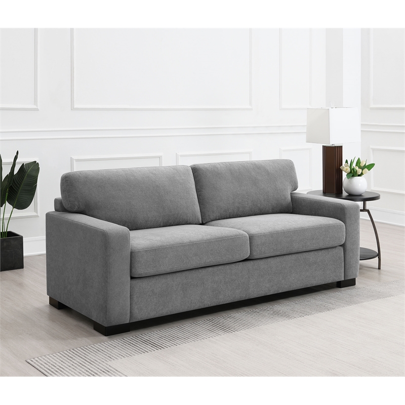 Upholstered Sofa Sleeper with Queen Mattress Grey