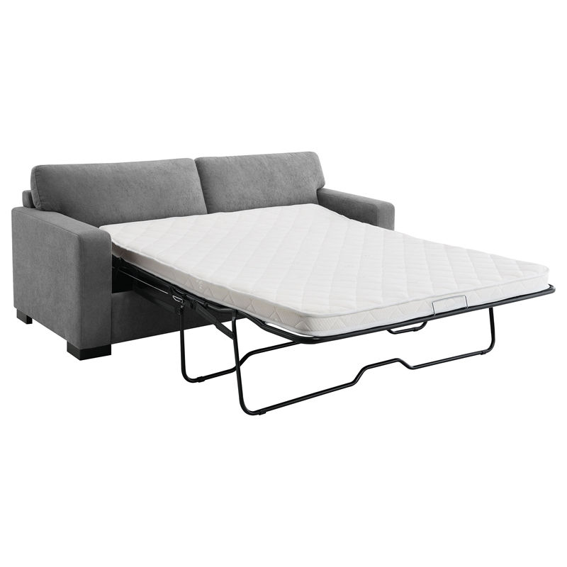Upholstered Sofa Sleeper with Queen Mattress Grey