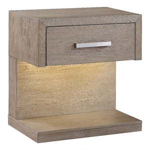 Kenora 1-drawer Nightstand Bedside Table Barley Brown