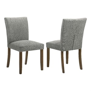 coaster cantley transitional fabric upholstered side chair gray
