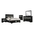 Miranda 5-piece Eastern King Bedroom Set Black