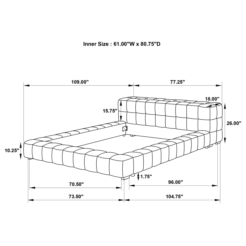 Trinity Upholstered Queen Platform Bed Green
