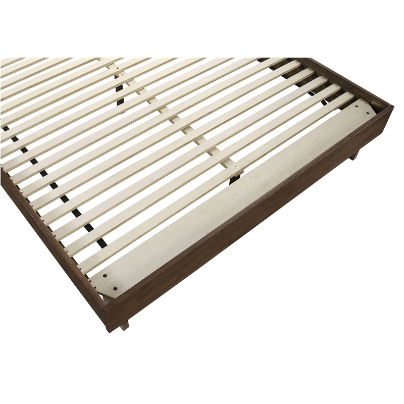 Glenwood 48-inch Queen Platform Panel Bed Warm Brown
