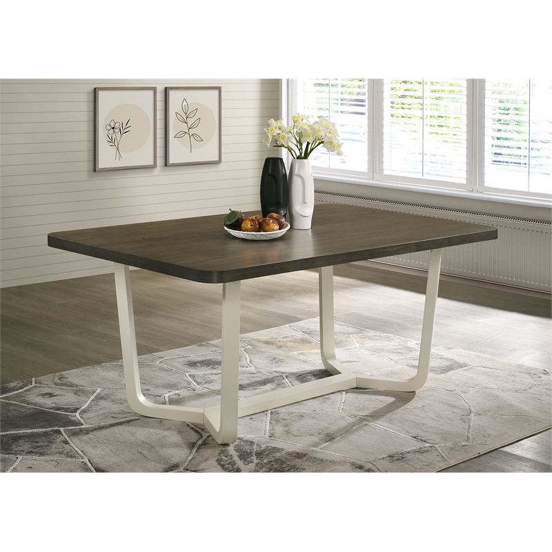 Biloxi 71-inch Rectangular Wood Dining Table Greyish Brown