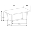 Biloxi 71-inch Rectangular Wood Dining Table Greyish Brown