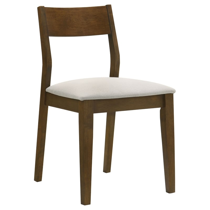 Almonte Dining Chair Upholstered Seat Dark Brown