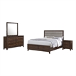 Welsley 4-piece Queen Bedroom Set Walnut