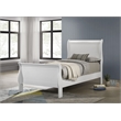 Louis Philippe 47-inch Twin Sleigh Panel Bed White