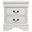 Louis Philippe 2-drawer Nightstand Bedside Table White