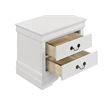 Louis Philippe 2-drawer Nightstand Bedside Table White
